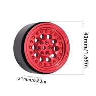 for MANGNIU MN82S MND90 MN99S MN78 1/12 5mm Hex 40*17mm Alloy Beadlock Wheels  RC Crawler Metal Lock