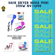 TERLARIS / MURAH / GROSIR Hair Dryer Mini Lipat Traveling / Hair Dryer Mini Watt Kecil / Hair Dryer Nova Mini 350W NV-1290 / Pengering Rambut Hedrayer Ori Mini / Pengering Rambut Mini Anak