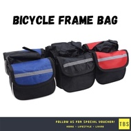 Bicycle Front Top Tube Frame Waterproof Phone Storage Double Bag (For Cycling, Bikes, MTB)