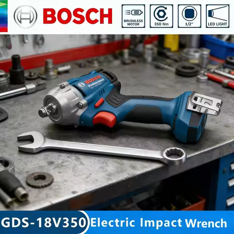 Bosch GDS 18V-350 Cordless Impact Wrench 350Nm 1/2" Brushless 3-torque Settings LED Light Adjustment