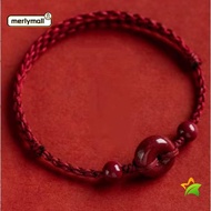 MERLYMALL Hand Woven Bracelet, Bracelet Woven Safety Buckle Red String Bracelet, Red Rope Casual Saf