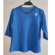 Work Shirt Linen Neck Knitting