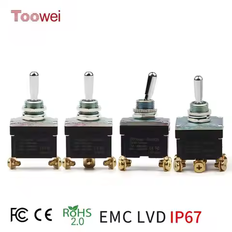 ON-OFF-ON ON-ON Full type Momentary Screw Toggle Switch SPST SPDT DPST DPDT IP67