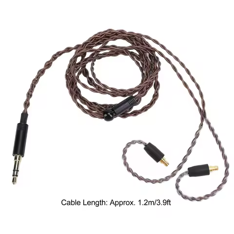 Earphone Upgrade Replacement Cable 3.5mm Stereo Plug Headphone Sound Cable for Sennheiser IE100 Pro
