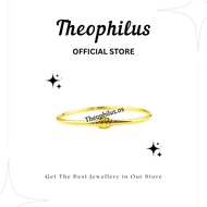 Theophilus Titanium Gold Plated 520 (I Love You) Bangle / Charm Bangle / Pandora Bracelet / Gelang E