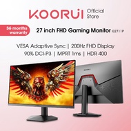 KOORUI G2711P | 27" FHD 200Hz Gaming Monitor | VESA Adaptive Sync | 10bit | MPRT 1ms