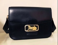 Celine 稀有雙色馬車 經典黑金馬銜扣肩背包 側背包 斜背包 Classic Box  Triumph 古董包 vintage #23換季包