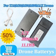 For  M33 M66MAX K19 M22 Drone 3.7V 3000mAh 11.1Wh High Capacity Lithium Battery Charging Cable Acces