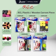 Desklife RCL Quality Carrom Men Plastic / Wooden with Carrom Powder & Carrom Board Striker Carrom -(