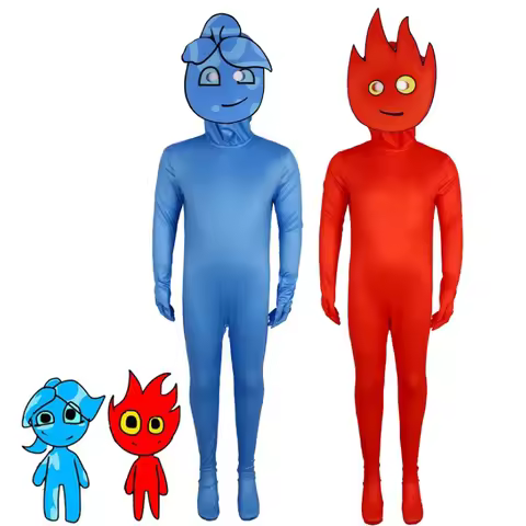 Halloween Cosplay Forest Ice and Fire Man Small Game Role Play Stage Performance Costume