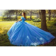 Cinderella special edition women wedding gown blue