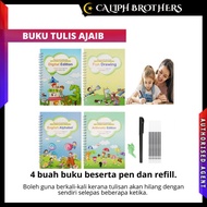 buku ajaib kanak2. 4 Book Magic Children 3D Copybook For Calligraphy. belajar menulis nombor, meluki