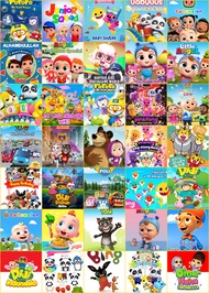 Flashdisk 32 GB Lagu Anak dan Video Edukasi Anak Balita Cocomelon Baby Shark Pinkfong dll Bisa di Pl