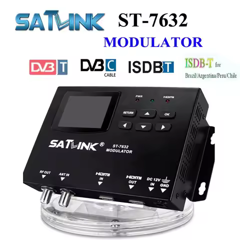 SATLINK ST-7632 Modulator DVB-T/DVB-C/ ISDB-T Modulator 1 Route MPEG2 MPEG4 Receiver Signal Source f