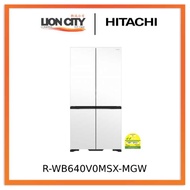 Hitachi R-WB640V0MSX MGW/MIR 541L 4 Door Fridge (Bottom Freezer)