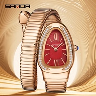 SANDA 1151/in stock Original Luxury Women's watch Quartz Watch Waterproof Charm Snake Watch for wome