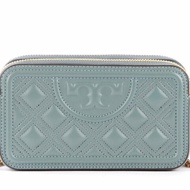【TORY BURCH】雙拉鍊相機包-水藍色