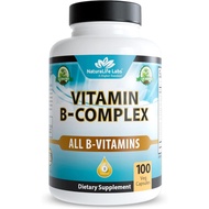 NaturaLife Labs A Higher Standard Vitamin B Complex 100 Veggie Capsules with Folic Acid - B12, B1, B