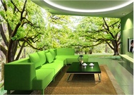 Trees Wallpaper Landscape Mural 3D Office Theme Ho Ho Restaurant Living Room Bedroom Green Tree Fore