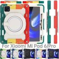 For Xiaomi Mi Pad 6 / Xiaomi Mi Pad 6 Pro 11 inch Shockproof Armor Case Rugged Stand Cover With Strap
