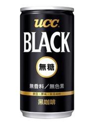  UCC無糖黑咖啡飲料184ml(效期2024/07/31)市價25元特價18元