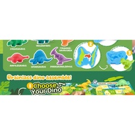 Dinosaur Dough Sets for Kids Ages 2-4, Family Board Games for 2-6 Players, 6 Dino 3D Modeling Tools,