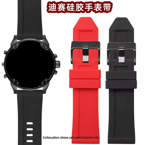 High Quality Silicone Rubber Watch Band For Diesel Dz4318 4323 4283 7315 4476 4496 4427 7395 Waterpr