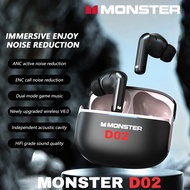MONSTER Luxury Wireless Bluetooth Earphones Smart Touch Gaming Low Latency Sports Music Earbuds