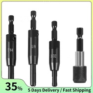 Self-Centering Drill Bit for , 3/32 Inch, 7/64 Inch, 1/8 Inch with Bit Holder Center Finding Drill B