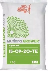 Pupuk mutiara grower meroke 15-09-20+Te kemas original 1 kg