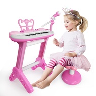Love&Mini Piano Toy Keyboard for Kids Multi Functional Music Instruments with Microphone for Girls B