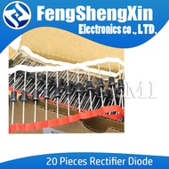 20pcs/lot New Rectifier Diode 1N5408 1N5404 1N5401 1N5822 1N5818 UF5408 UF5402 6A10 10A10 DO-27