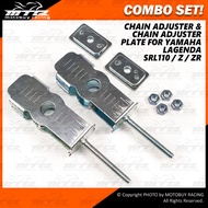 COMBO SET! CHAIN ADJUSTER AND CHAIN ADJUSTER PLATE FOR YAMAHA LAGENDA SRL110 / Z / ZR