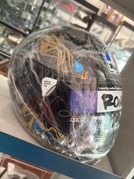 หมวกกันน็อก Ronin Vintage RS Triple ไทเทเนียม-เขียว(ด้าน)