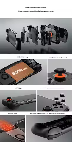 AYN Odin 3 Game Console 6Inch 1080P 120Hz AMOLED Screen Game Console 8000mAh Hall-Effect Joystick/Tr