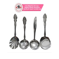 Soup spoon Stainless Steel Vegetable spoon IndoglassWayang Stainless Steel Service Spoon Plain Shell