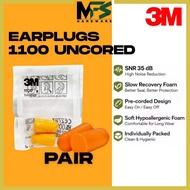[Original](1pair) 3M Ear Plug Anti Noise 3M Corded Uncorded Soft Foam Earplugs 1100 / 1100 Sleeping 
