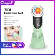 【Local Delivery】CkeyiN 7 In 1 EMS Facial Beauty Massager Warm and LED Light Treatment Skin Care