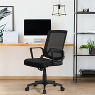 【24 Hours Shipping】 Black Desk Chair Mid-Back Mesh Adjustable Ergonomic Computer Chair Gaming Gamer Office Armchair Free Shipping Cover Furniture