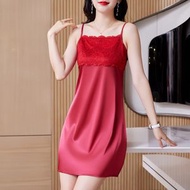 蕾絲吊帶背心裙女內搭襯裙中長款打底裙連身裙