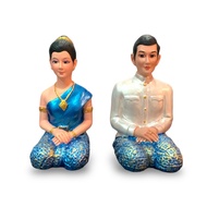 ตุ๊กตาตั้งศาล บริวารชายหญิง บริวาร ตั้งศาล บ่าวสาว ถวายศาลพระภูมิ ศาลตายาย เนื้อเรซิ่นเกรดพรีเมี่ยม 