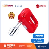 MERAH Sekai Hand Mixer / Hand Mixer 170 Watt - MX680H | Mx-680 H Red