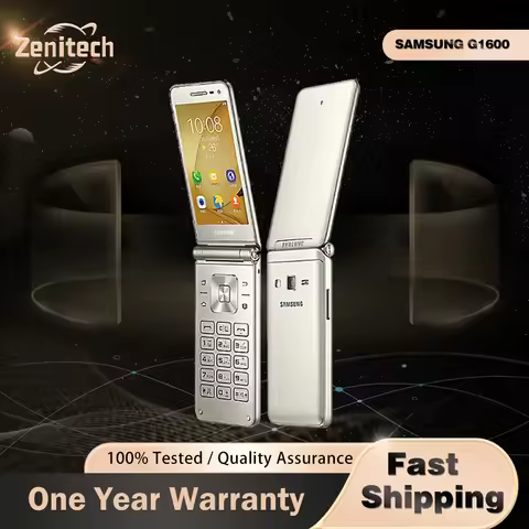 Original Samsung Galaxy Folder G1600(2016) 4G LTE CellPhone 3.8'' 2GB RAM 16GB ROM Dual SIM Android 
