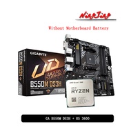 AMD Ryzen 5 3600 R5 3600 CPU + GA B550M DS3H (rev. 1.x) Motherboard Suit Socket AM4 All new but with