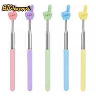 BIGBIEAGOPXI Finger Reading Sticks, Finger Design Stainless Steel Teaching Pointer, Professional Tel