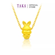 TAKA Jewellery 999 Pure Gold Rabbit Pendant with 9K Gold Chain