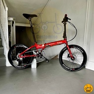 🐞 Fnhon Blast 22” 𝗠𝗥𝗧/𝗕𝘂𝘀-𝗳𝗿𝗶𝗲𝗻𝗱𝗹𝘆 14 Freebie 𝗟𝗶𝗴𝗵𝘁 Foldie Deadpool Red Folding Bicycle Foldable Bike Dahon Crius Fold