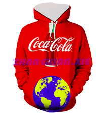 （xzx  31th）  (ALL IN STOCK) Coca-Cola Red Beauty 3D Full Print Unisex Hooded Casual Long Sleeve Hooded Style 03