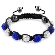 10mm 9 Diamonds Rhinestone Ball Braided Good Shambala Bracelet Soft Clay Ladies Cross-Border ebay