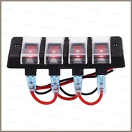 Nevʚ ɞ 4 Gang Car Switch Panel Control Switch Panel for Car Marine RV Caravan LED Light